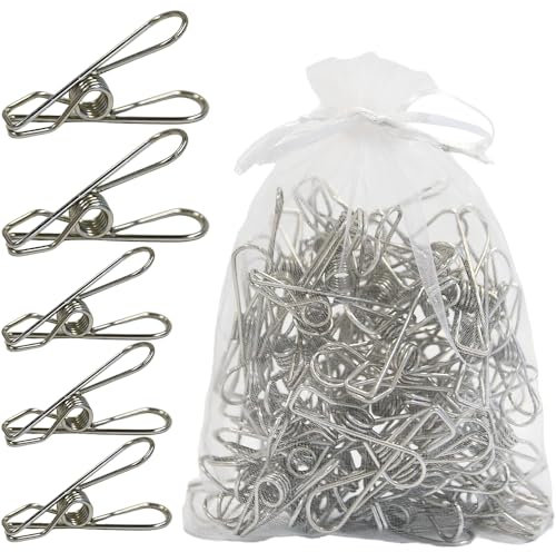 Armo® 40 x Stainless Steel Laundry Clothes Pegs Heavy Duty Washing Line Clothesline Pegs Clips
