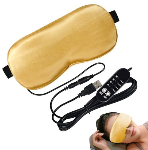 Cache-œil chauffé - Compresse oculaire chaude, emballage réutilisable pour les yeux | Coussin chauffant réglable pour les yeux, compresse chaude pour les yeux secs, chaleur électrique avec sangle et