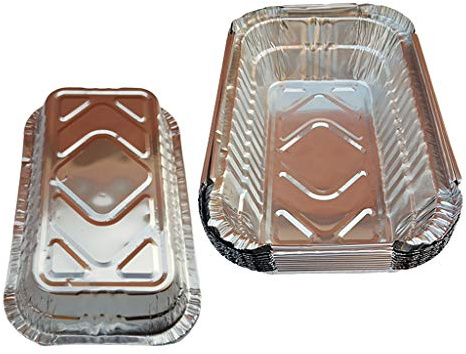 pistro 10 Pack Aluminum Grill Drip Trays for BBQ Baking 700ml - Compatible with Weber Spirit and Q Grills