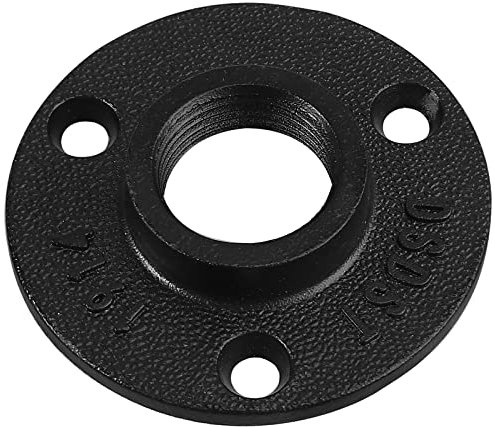 MAYANGYANG Flange 10 Pezzi 3 Fori Base Pavimento Flange in Lega di Alluminio filettata mensola Fissaggio Rack Flangia Filettata(Noir,1)