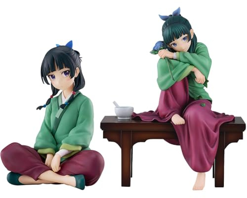 Noowye Maomao Action Figur Anime Maomao Statue - Anime Mädchen Figuren Cartoon Charakter Sitzen Pose Modell PVC Desktop Dekoration Ornamente 2Stück