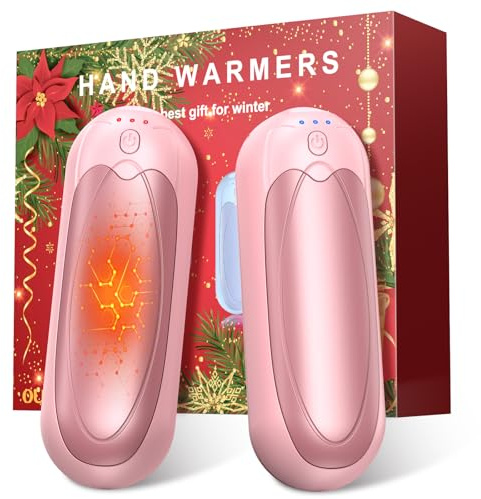 Handwärmer Wiederaufladbar 2er-Set, 7000mAh Elektrische Taschenwärmer mit 3 Heizstufen, Tragbare Magnetische Handwärmer, Wintergeschenk für Damen & Herren
