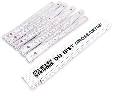 Zollstock personalisiert zum Vatertag I Meterstab mit Namen, Bildern und Logo selber gestalten I Meter Werkzeug (2m) Perfektes Vatertagsgeschenk