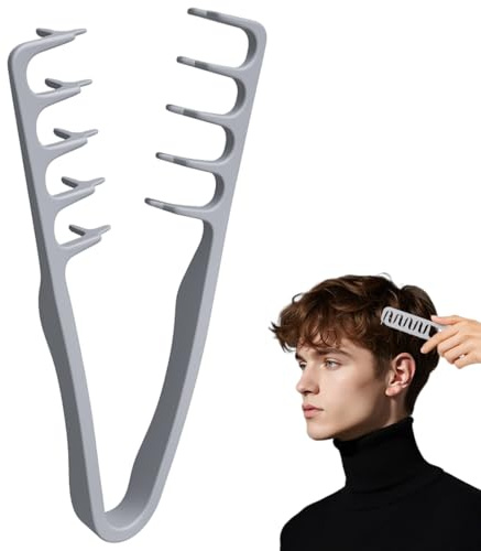 VRYNDH 1 Piezas Peine Texturizador Hombre,Herramienta para dar Volumen a las Raíces,define y desenreda sin esfuerzo,Accesorio De Estilizado Para Raíces y Flequillo,Unisex