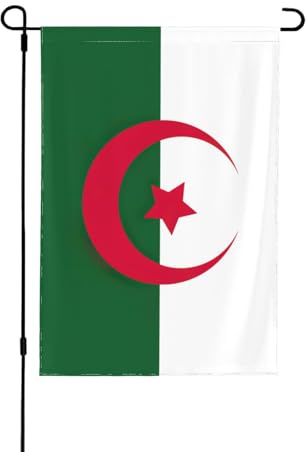 Drapeau de l'Algérie double face, décoration saisonnière pour cour avant porche