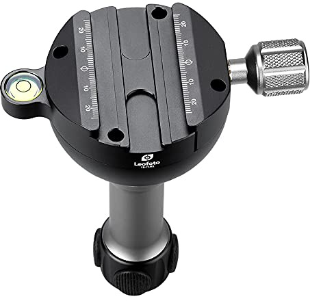 LEOFOTO YB-75MK 75mm Leveling Half Ball Adapter & Arca/RRS Compatible Clamp w Bubble Level for Bowl Tripod Medium Handle