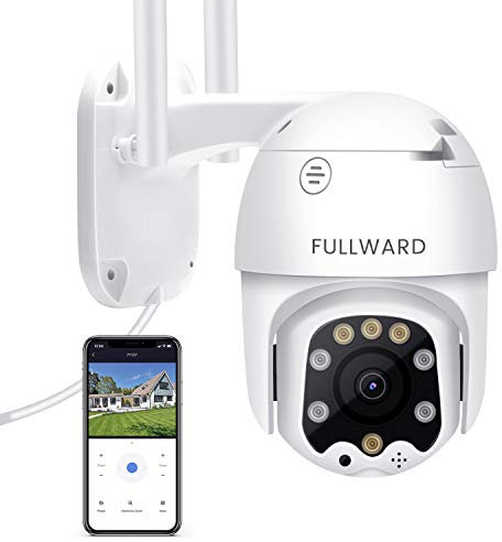 FULLWARD 4MP Wireless Outdoor Security Camera with Human AI Motion Detection, PTZ Dome, 2.4G WiFi 6, Smart Night Vision, 2-Way Audio, IP66 Waterproof