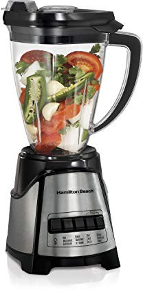 Hamilton Beach MultiBlend Blender, 1.4 L, con 12 Funciones para Triturar, Moler, Cortar, Preparar Batidos o Cremas con Recipiente de Tritan a Prueba de Roturas, Acero Inoxidable (58151-ID)