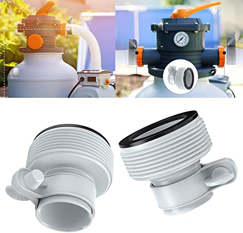 WMLBK Hose Adapters for Pool Pumps, 2 Pack Pool Hose Adapters for Pumps and Saltwater System, Hose Converter for Intex Pool Kits (2 Pack Type B Hose Adapter)