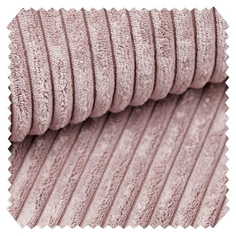novely® PORTO - Polsterstoff in Breitcord-Optik - Ultraweicher Möbelstoff - Pflegeleichte Meterware 1 lfm | Farbe: 145 Hellrosa
