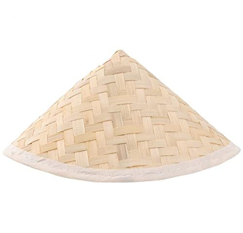 Hrippy Chapeau De Traditionnel Chinois Paille Cône Chapeau Fait À Main Vietnamien Japon Samouraï Chapeau Cosplay Jardin Extérieur Chapeau pour Les Enfants