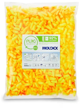 Moldex 766001 - Tappi per orecchie usa e getta, confezione da 500 paia, colore: giallo