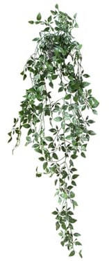 Kellegour Plantas Artificiales Colgantes en Macetas,Plantas Artificiales Colgantes con Maceta,Plantas Colgantes Hiedra Verde Artificial,con Macetas,para Jardín,Balcón,Paredes(Mandala 87cm)