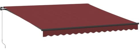 vidaXL Markise Manuell Weinrot 400x300 cm, Markisen, Markise ausfahrbar, Gelenkarmmarkisen, Markise einziehbar, Gelenkarmmarkise, Markise Gelenkarm
