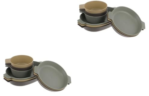 Anneome 2ensembles Vaisselle Plastique Réutilisable Pour Pique- Assiettes Assiettes Et Parfait Pour Camping Repas Extérieur