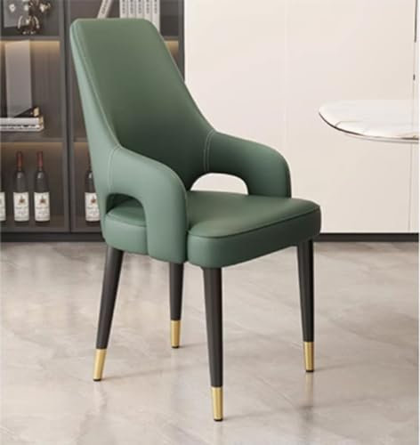 Modernes Ledersessel-Set mit Metallbeinen, stilvoller Akzentstuhl für Wohnzimmer, Schlafzimmer und Büro