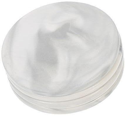 Ciieeo 4 Posavasos De Mármol Posavasos De Mesa para El Hogar De Mesa para Bebidas Portavasos De Mármol Redondos Absorbentes De