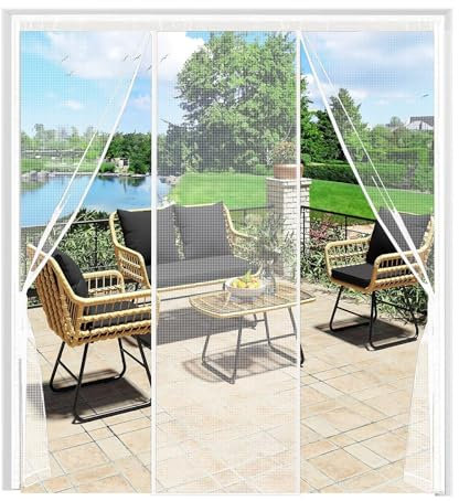 Zanzariera Finestra 225x260cm Bianco Zanzariera Orizzontale Scorrevole, Zanzariera Rullo Anti Insetti in Fibra di Vetro senza per forazione Schermo di insetto