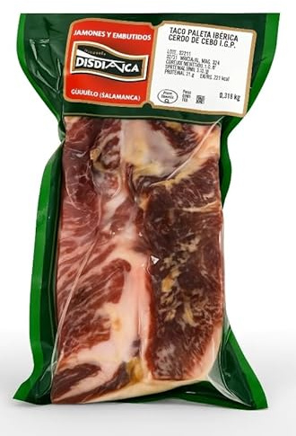 Taco Paleta Ibérica. Expectacular y sabroso Taco de Paleta de Cebo Ibérico 50%. Peso pieza entera de unos 800 grs. Taco de Paleta Ibérica con 24 meses de curación. Raza Ibérica.