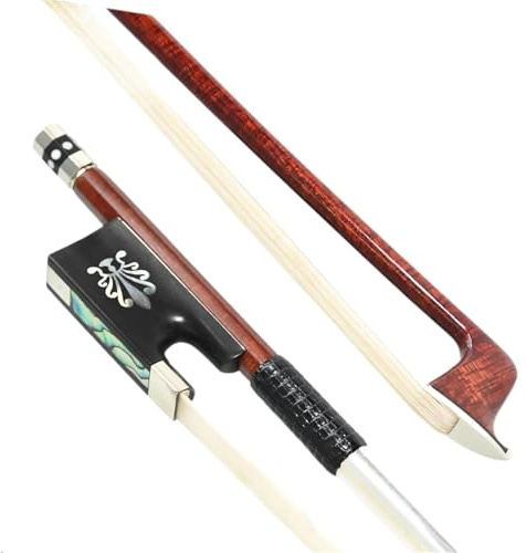 Beginner Violin Bows Violin bow 4/4 hybrid carbon fiber core Brazilian red wood leather bow violin parts accessories