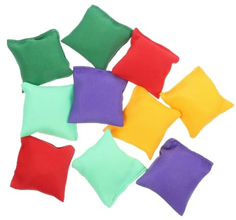 MOLUCKFU 10stücke Nylon Wurf-sitzsäcke Für Draußen Karnevals-Spielzeug Wurfspiel-zubehör Für Junge Mädchen Kleine Sitzsäcke Für Partyspiele Drinnen Und Draußen Wurfspielzeug Für Familie Und