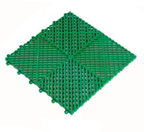 HJLKDYM Dalles Sol Extérieures, Modulaires Carrelage À Emboîtement, Salle Lavage Voitures Tapis Drainage Robuste Pour Garage Système Drainage Pour Lave-auto Balcon Cour(Green,15.7x15.7x0.7in/16 pack)