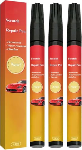 Hikaka Auto Penna magica per graffi di auto, macchine nere Rifasciare la penna magica, penna di riparazione rapida e rapida, facile da usare, resistente all'acqua, vernice per auto (3pcs)
