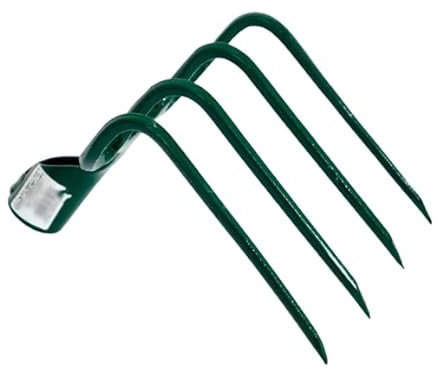 pokm toolsmarket – 4 denti zappa, forchetta da letame 190 mm, zappa per patate e zappa, robusta costruzione Mistforke – Prodotto nell'Unione Europea
