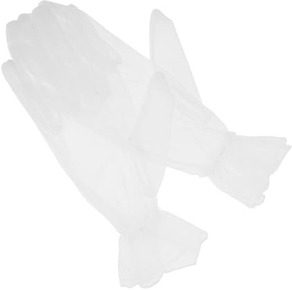 Healeved Guantes de Gasa Cortos para Novia, Elegantes Diseño de Malla, Ideales para Bodas y Cenas Formales