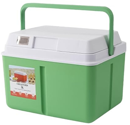 Boîte de 5 l Cool | Refroidisseur de glace portable avec affichage de la température | Refroidisseur dur isolé pour boisson froide chaude | Équipement de cuisine de camping résistant aux chocs