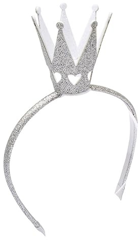 CALLARON 2stücke Glitzerndes Junge Mädchen Diadem Haarreif Silberner Party Haarschmuck Stirnbänder Rutschfest Junge Mädchen Party Haarschmuck Geeignet Für Geburtstagsfeiern Kostüme Foto