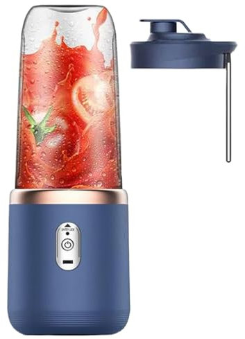 Portable Blender 400ml Juicer personal con 6 cuchillas en la licuadora GO con tapa USB Mini Copa recargable para viajes deportivos y al aire libre portátil