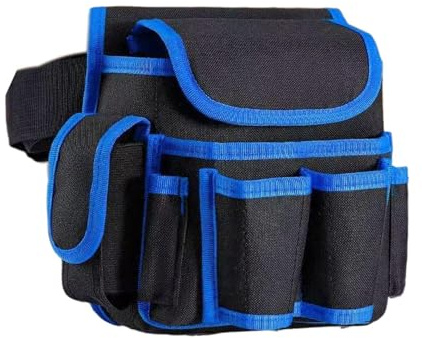 Cinturón Portaherramientas,Cinturón Ajustable Resistente De Tela Oxford - Bolsa De Almacenamiento Multiusos Para Carpintería Fontanería Electricista Jardinería Techador