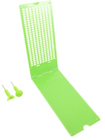 Piastra Braille per Non Vedenti in Plastica, 28 Celle per Linea | Kit Scrittura Braille, Tavoletta con Punteruolo, Verde, Riutilizzabile e Robusta