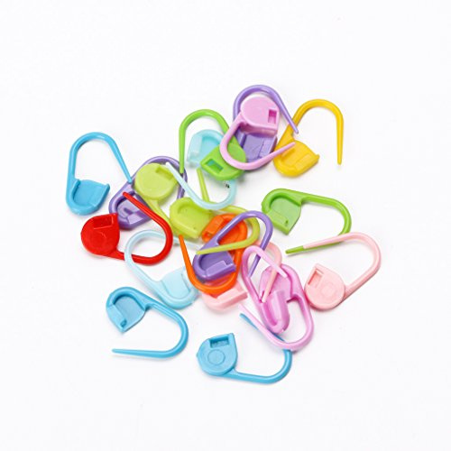 Qusinfc 20Pcs Colorato Uncinetto Bloccaggio Marcatori Clip Cucitura Colorato Per Ferro Da Maglia Colorato
