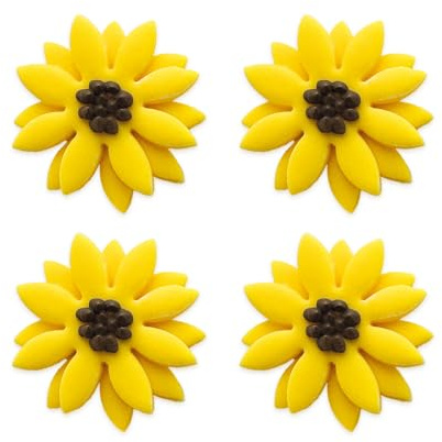 Anniversary House Hand-made Sunflower Edible Sugarcraft Cake Toppers, cupcake decorations, SF643