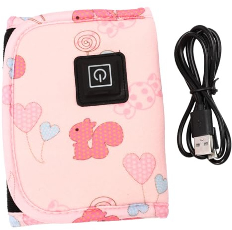 TOYANDONA USB Babyflaschenwärmer Tragbare Flaschenhülle aus Verbundvelours mit 3 Temperaturstufen für Neugeborene und Säuglinge Praktischer Milchflaschenwärmer für Unterwegs Zufällige Farbe
