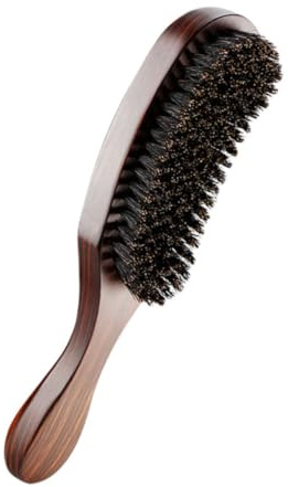 Bartbürste mit Wellenbürste und Wildschweinborsten für Bartstyling und Haarkosmetik zum Reinigen und Ordentlichen Stylen