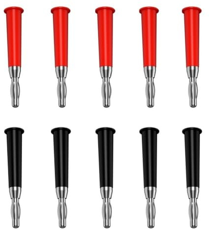 URPIZY Connettore da 4 mm per cavo di prova altoparlante, multicolore, 19 A, 30 Vac-60 Vdc, compatibile con prese banana standard