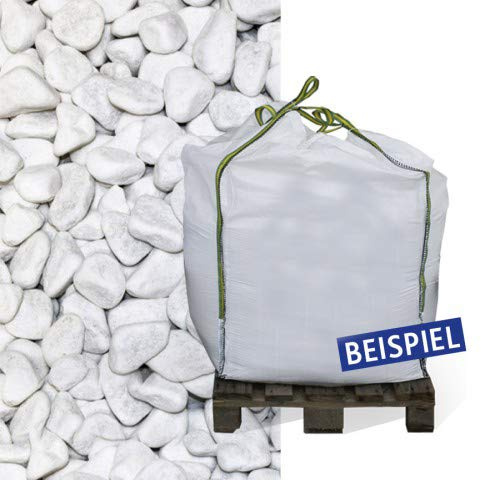 Hamann Marmorkies Carrara 12-16 mm Big Bag 600 kg - Mit kreativen Ideen kann jeder Garten durch Zierkies und Naturstein aufgewertet und edel gestaltet Werden.