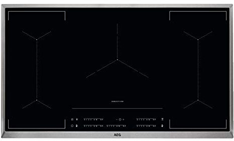 AEG IKE95454XB Elektro-Kochfeld / 90 cm / Glasfarbe Schwarz / Induktionskochfeld mit Hob²Hood-Funktion / autarkes Kochfeld / Edelstahlrahmen