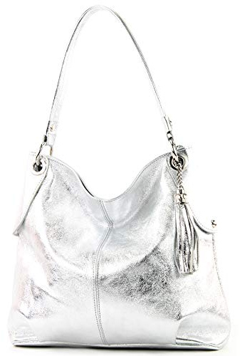modamoda de T185 Damen Leder Schultertasche, handmade in Italy