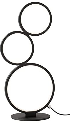 Trio Leuchten LED Tischleuchte Rondo 522610332, Metall schwarz matt, inkl. 17 Watt LED, Tast Dimmer