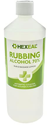 Hexeal 70% Rubbing Alcohol 1L – Cleaning Fluid & Disinfectant | Removes Grime from Phones and Electronics, Powerful Degreaser and Cleaning Fluid