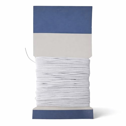 WedDecor 1mm White Elastic Cord 10 Metres Bead Stringing Bracelets Quilting | Soft Durable and Stretchable Material Ideal for Threading Pendants Danglers Keyrings and Decorative Wearable Accessories