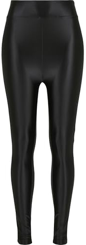 Urban Classics Damen Ladies Highwaist Shiny Metalic Leggings Hose, Schwarz, M