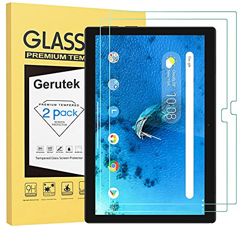 Gerutek 2 Stück Schutzfolie für Lenovo Tab M10 (TB-X605F/TB-X605L) | Folie für Lenovo Tab M10 HD 1st Gen (TB-X505F/X505L) 10.1 Zoll 2019 9H Härte Anti-Kratze, HD-Klar Anti-Bläschen Displayfolie
