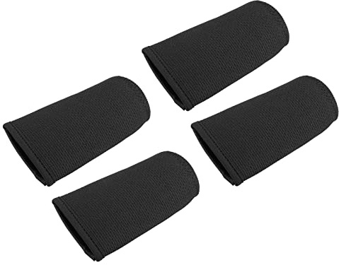 sourcing map Can Cooler Sleeves Insulated Textured Neoprene Covers for 12oz Slim Cans Bottles, Black Pack of 4