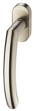 Manilla de ventana LINUS cepillada Rosetón de ventana sobre rosetón ovalado Herraje de ventana Rosetón de trama con material de fijación de Sotech