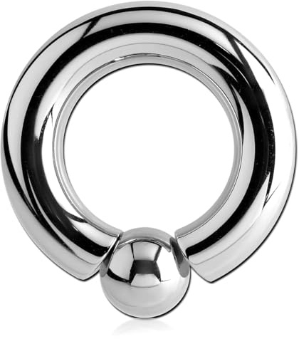 Pain-is-Art Piercingring - Schraubkugelring 4,0-15,0 mm aus 316L Chirurgenstahl - Silber - Unisex - Piercing-Schmuck